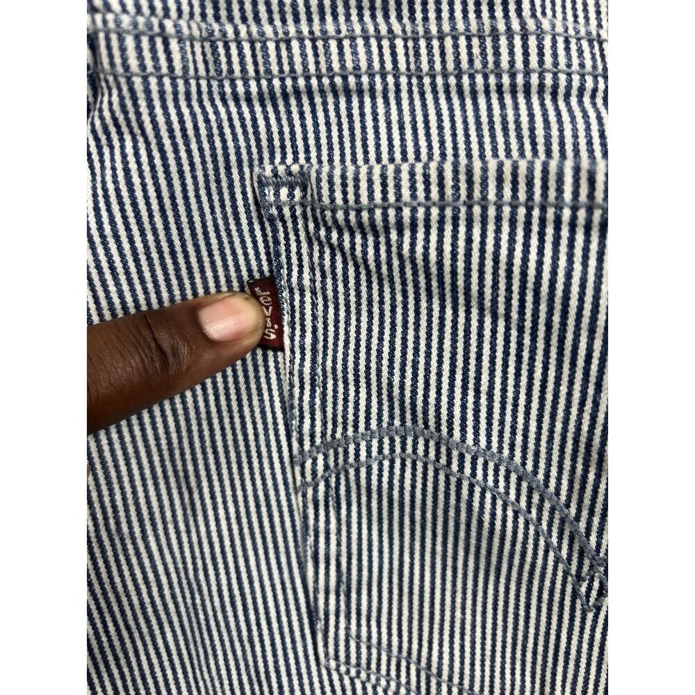 Levi's Women's 524 Too Superlow Jean Size 13M 31x32 Blue White Striped Y2K Style - Picture 6 of 12